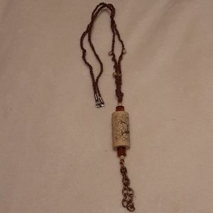 Handmade corkscrew necklace